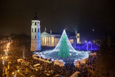 Vilniaus kalėdinė eglė [S. Žiūros nuotr.].