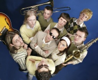 Linas su "UAB Music" komanda. [A. Kriščiūno nuotr.]